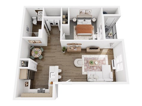 1X1A Floor Plan at The Arvon, Washington, 98662